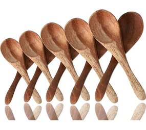 Discountershop Mini Houten Lepel - Theelepel Koffielepel 10 Stuks - 7cm - Kleine Lepeltjes Voor Kruidenpotten, Jam, Suiker, Honing & Meer! Discountershop Mini Houten Lepel - Theelepel Koffielepel 10 Stuks - 7cm - Kleine Lepeltjes Voor Kruidenpotten, Jam, Suiker, Honing & Meer!