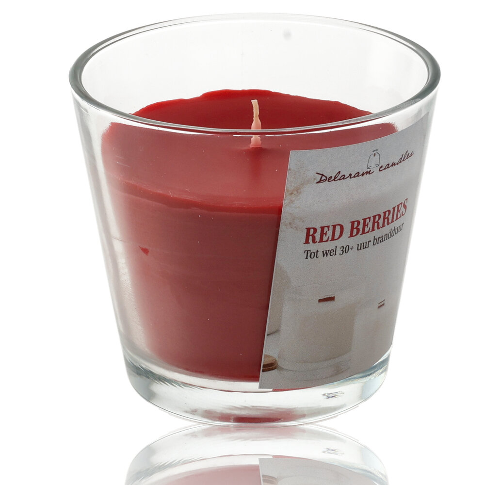Delaram Geurkaars Berries -  Rood  - 30 uur Branduren - Goedkope Geurkaarsen voor Woonkamer & Slaapkamer Delaram Geurkaars Berries -  Rood  - 30 uur Branduren - Goedkope Geurkaarsen voor Woonkamer & Slaapkamer