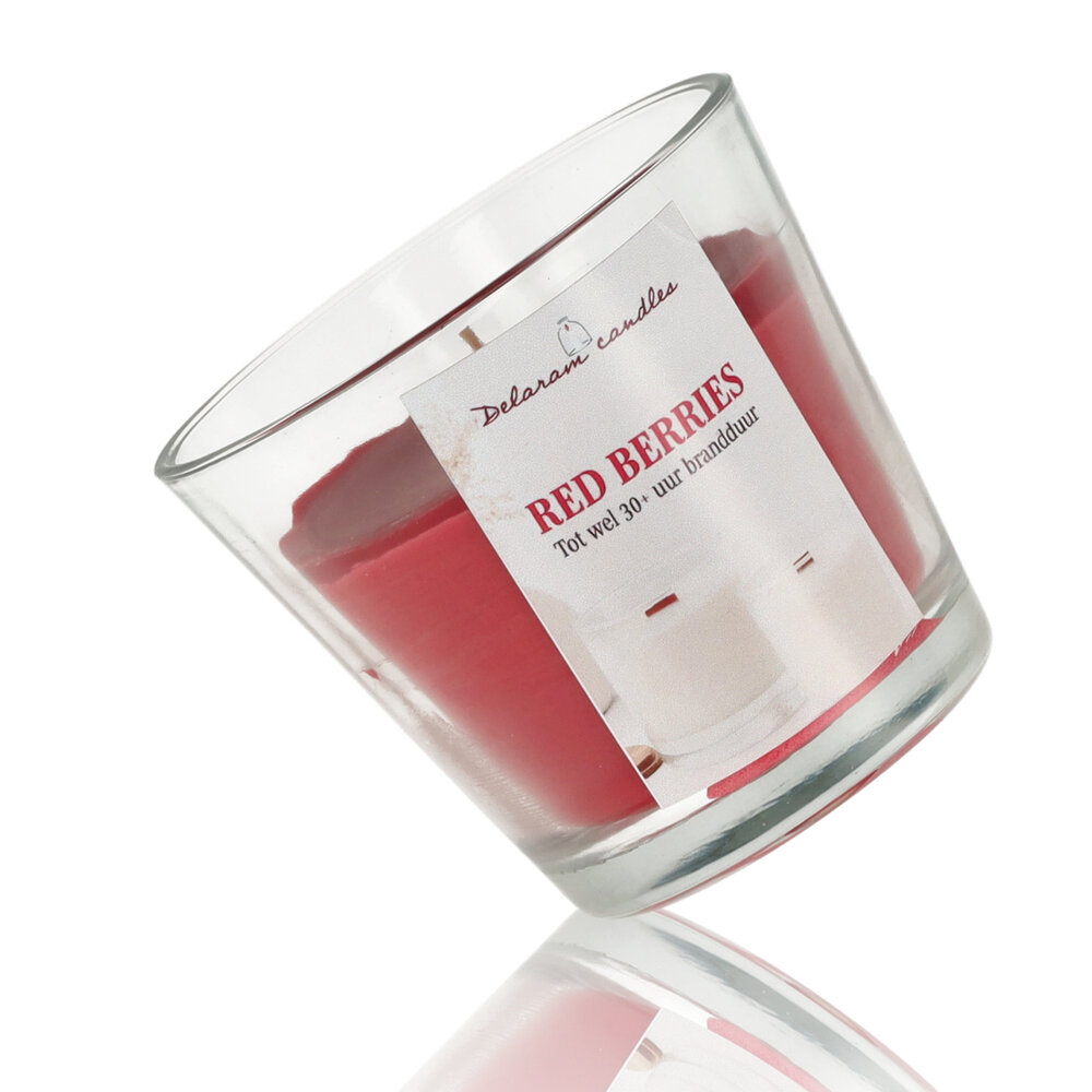 Delaram Geurkaars Berries -  Rood  - 30 uur Branduren - Goedkope Geurkaarsen voor Woonkamer & Slaapkamer Delaram Geurkaars Berries -  Rood  - 30 uur Branduren - Goedkope Geurkaarsen voor Woonkamer & Slaapkamer