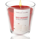 Delaram Geurkaars Berries -  Rood  - 38 uur Branduren - Goedkope Geurkaarsen voor Woonkamer, Eetkamer, & Slaapkamer