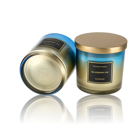 Merkloos Geurkaars in Glas Blueberry Pie - Zoete Scented Candle - 45 Uur Brandtijd