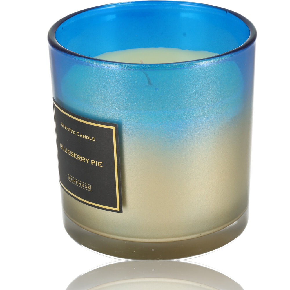 Merkloos Geurkaars in Glas Blueberry Pie - Zoete Scented Candle - 45 Uur Brandtijd