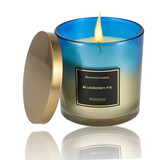 Merkloos Luxury Scented Candles - 48 hr Burning Time - Blueberry Pie Scented Candle in Glass Jar - Perfect Romantic Gift for Her Merkloos Luxury Scented Candles - 48 hr Burning Time - Blueberry Pie Scented Candle in Glass Jar - Perfect Romantic Gift for Her