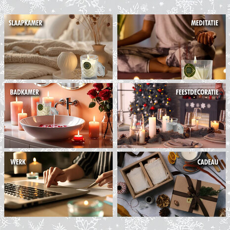 Merkloos Luxe Kaarsen in Glas - Geurkaars Sandalwood Jasmine - 34 uur Brandduur - Romantische Kaarsen voor Woonkamer & Badkamer Merkloos Luxe Kaarsen in Glas - Geurkaars Sandalwood Jasmine - 34 uur Brandduur - Romantische Kaarsen voor Woonkamer & Badkamer