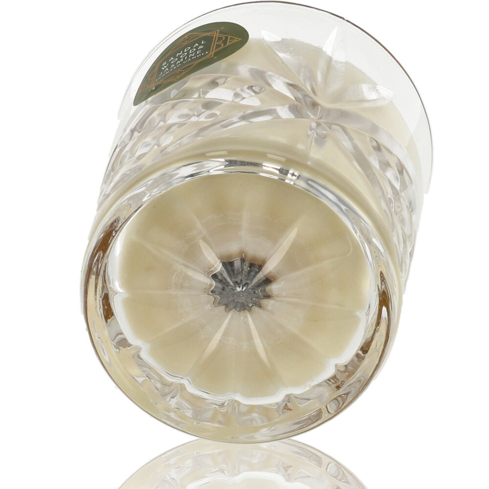 Merkloos Geurkaars in Glas sandalwood Jasmine - Luxe Scented Candle - 34 uur Brandduur