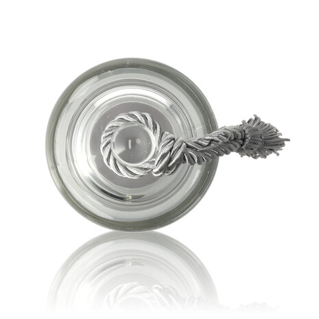 Merkloos Luxe Kaarsen in Glas - Geurkaars Sandalwood - 34 uur Brandduur - Stressverlichting Geurkaars voor Woonkamer & Slaapkamer