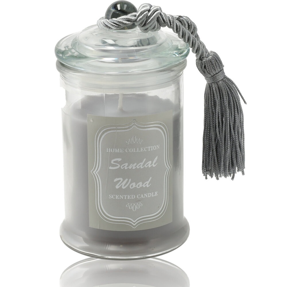 Merkloos Geurkaars in Glas Sandalwood - Luxe buitenkaars met Glazen deksel - 34 Uur brandduur Merkloos Geurkaars in Glas Sandalwood - Luxe buitenkaars met Glazen deksel - 34 Uur brandduur