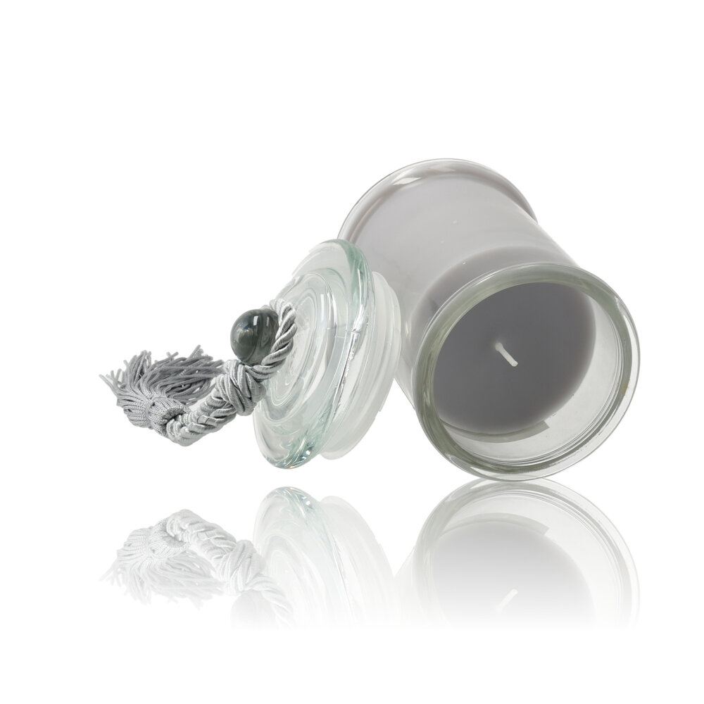 Merkloos Luxe Kaarsen in Glas - Geurkaars Sandalwood - 34 uur Brandduur - Stressverlichting Geurkaars voor Woonkamer & Slaapkamer