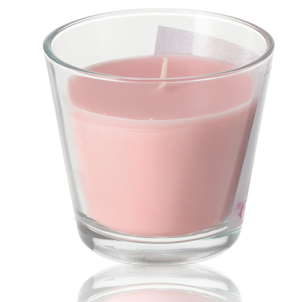 Delaram Luxe Geurkaars in Glas - 30 uur Branduren - Rose Geurkaars - Romantische Kaarsen voor Vrouwen & Mannen