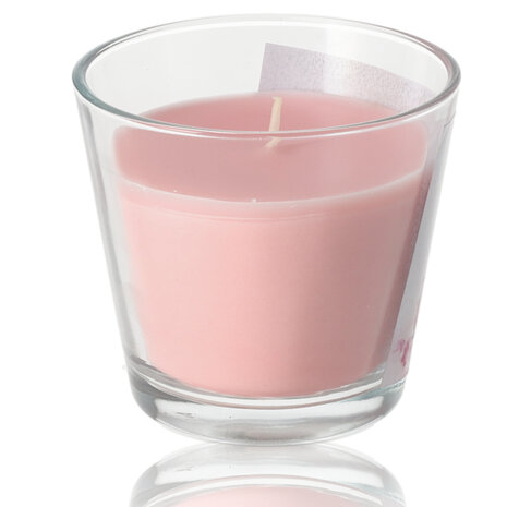 Delaram Luxe Geurkaars in Glas - 30 uur Branduren - Rose Geurkaars - Romantische Kaarsen voor Vrouwen & Mannen