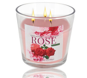 Delaram Geurkaars Roos - Grote Mooie Kaarsen - 48 uur Branduren - Romantische Kaarsen voor Valentijn