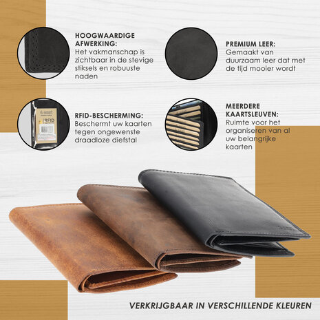 4 East Pure Leather Wallet with Coin Pocket - RFID Technology - 4East Black Men's Wallet with 14 Creditcard Slots 4 East Pure Leather Wallet with Coin Pocket - RFID Technology - 4East Black Men's Wallet with 14 Creditcard Slots