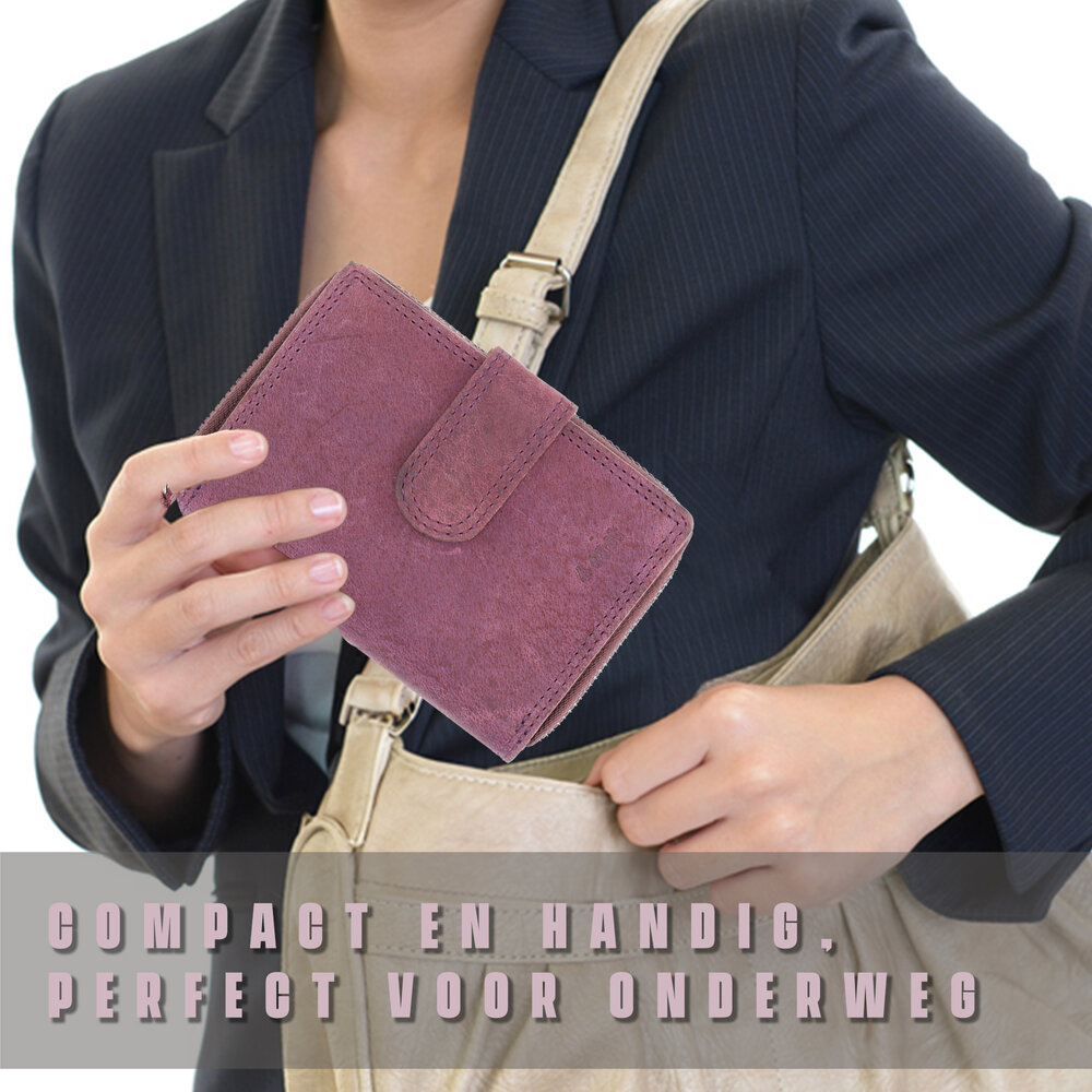 4 East Unisex Leather Wallet - Purple Pure Leather with Zipper - RFID Anti-Skim - 7 Card Slots, Bill Compartment & Coin Pocket - Perfect Christmas Gift - 13.5x10cm 4 East Unisex Leather Wallet - Purple Pure Leather with Zipper - RFID Anti-Skim - 7 Card Slots, Bill Compartment & Coin Pocket - Perfect Christmas Gift - 13.5x10cm