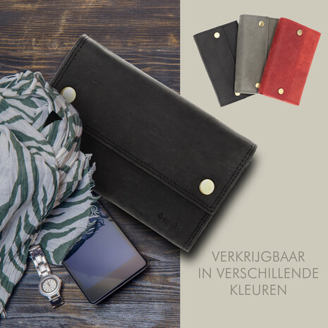 4 East Horeca Portemonnee - Compacte Horeca Portefeuille voor Heren & Dames - Kelnersbeurs met RFID Bescherming -Buffelleer Zwart - 14 Kaartsleuven, 4 Briefgeldvakken- Muntvak met Rits 4 East Horeca Portemonnee - Compacte Horeca Portefeuille voor Heren & Dames - Kelnersbeurs met RFID Bescherming -Buffelleer Zwart - 14 Kaartsleuven, 4 Briefgeldvakken- Muntvak met Rits