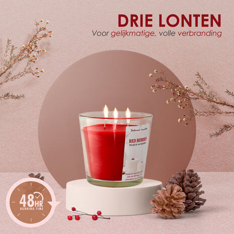 Delaram Grote Geurkaars Berry - Goedkope Geurkaarsen Online voor Woonkamer & Eatkamer - 48 uur brandduur - Drie Lonten Dinerkaars Delaram Grote Geurkaars Berry - Goedkope Geurkaarsen Online voor Woonkamer & Eatkamer - 48 uur brandduur - Drie Lonten Dinerkaars