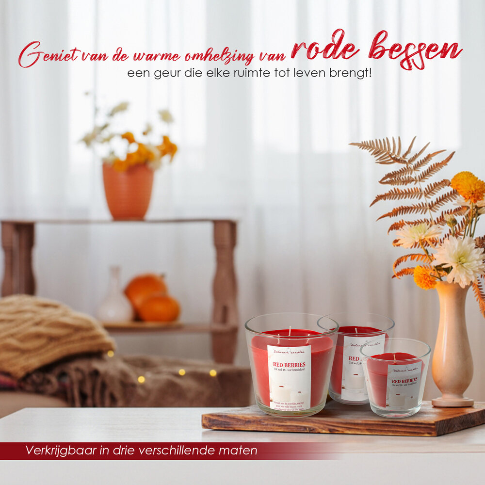 Delaram Grote Geurkaars Berry - Goedkope Geurkaarsen Online voor Woonkamer & Eatkamer - 48 uur brandduur - Drie Lonten Dinerkaars Delaram Grote Geurkaars Berry - Goedkope Geurkaarsen Online voor Woonkamer & Eatkamer - 48 uur brandduur - Drie Lonten Dinerkaars