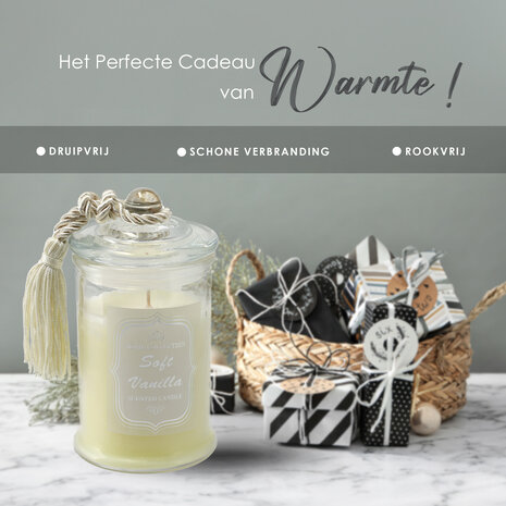 Merkloos Luxe Kaarsen in Glas - Geurkaars Vanille - 34 uur Brandduur - Aromatherapie Geurkaars voor Woonkamer & Slaapkamer Merkloos Luxe Kaarsen in Glas - Geurkaars Vanille - 34 uur Brandduur - Aromatherapie Geurkaars voor Woonkamer & Slaapkamer