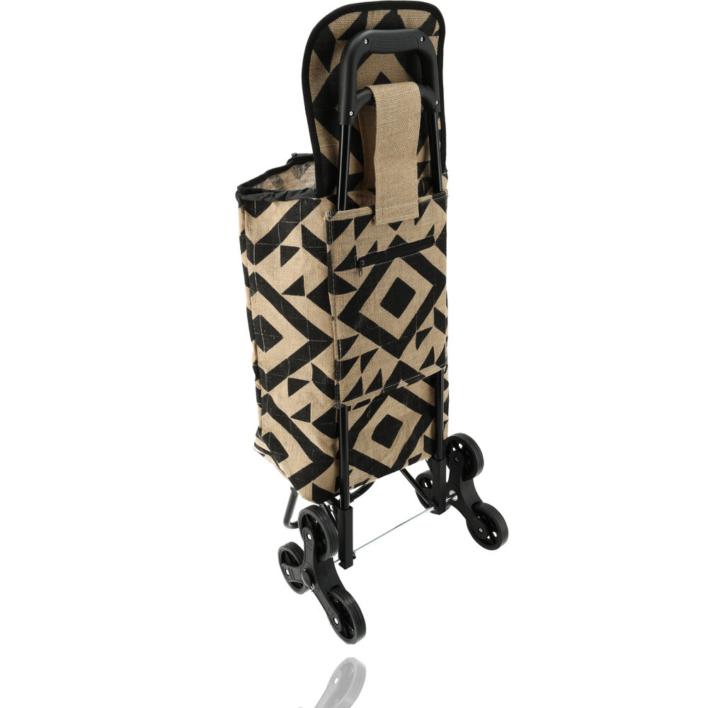 Merkloos Collapsible Shopping Trolley Bag with Wheels - 33L - Shopping Trolley for Home Use - Ideal for Stairs - L92 x B32,5 x H41cm