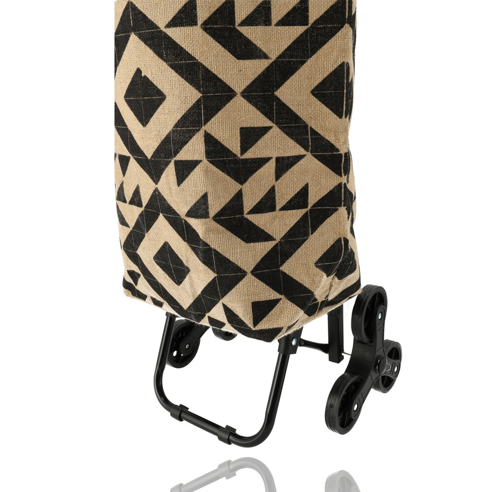 Merkloos Collapsible Shopping Trolley Bag with Wheels - 33L - Shopping Trolley for Home Use - Ideal for Stairs - L92 x B32,5 x H41cm