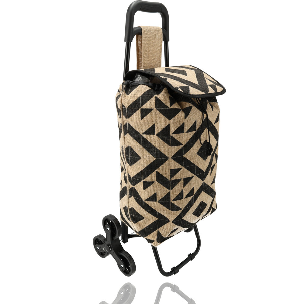 Merkloos Collapsible Shopping Trolley Bag with Wheels - 33L - Shopping Trolley for Home Use - Ideal for Stairs - L92 x B32,5 x H41cm