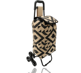 Merkloos Opvouwbare Boodschappentrolley Jute met Wielen 33L - Boodschappentas met Wieltjes - Ideaal voor Trappen - L92 x B32,5 x H41cm Merkloos Opvouwbare Boodschappentrolley Jute met Wielen 33L - Boodschappentas met Wieltjes - Ideaal voor Trappen - L92 x B32,5 x H41cm