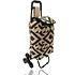 Opvouwbare Boodschappentrolley Jute met Wielen 33L - Boodschappentas met Wieltjes - Ideaal voor Trappen - L92 x B32,5 x H41cm