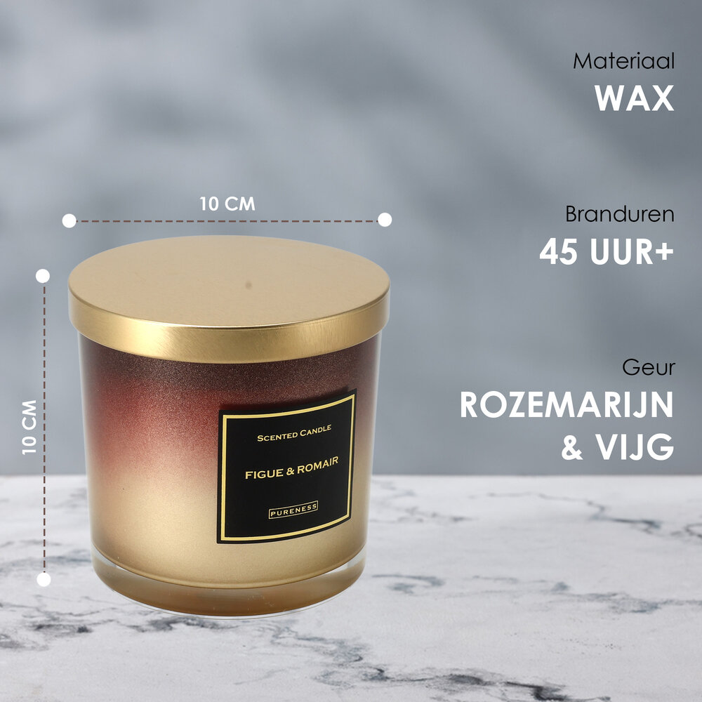 Merkloos Luxe Geurkaarsen - 45 uur Brandduur - Geurkaars Vijgen & Rozemarijn - Mooie Kaars Cadeau Idee Merkloos Luxe Geurkaarsen - 45 uur Brandduur - Geurkaars Vijgen & Rozemarijn - Mooie Kaars Cadeau Idee