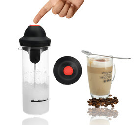 Discountershop Electric Milk Frother - Stainless Steel - Cordless - BPA-Free - Heat-resistant Borosilicate Glass 450ml - For Perfect Cappuccinos and Lattes at Home Discountershop Electric Milk Frother - Stainless Steel - Cordless - BPA-Free - Heat-resistant Borosilicate Glass 450ml - For Perfect Cappuccinos and Lattes at Home