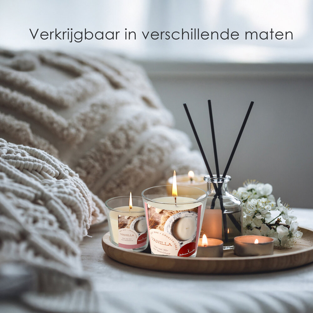 Delaram Soy Wax Aroma Candle - Vanilla Scented Candle for Bedroom & Living Room - 38 hr Burning Time