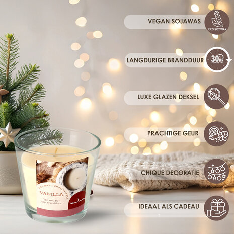 Delaram Eco friendly Soy Wax Aroma Candle - Vanilla - 30+ hr Burning Time - Scented Candles for Bedroom & Living Room Delaram Eco friendly Soy Wax Aroma Candle - Vanilla - 30+ hr Burning Time - Scented Candles for Bedroom & Living Room