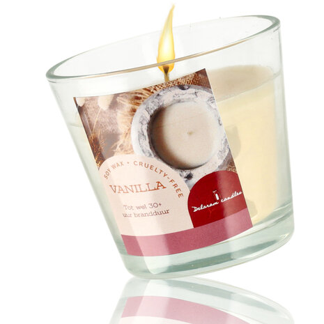 Delaram Eco friendly Soy Wax Aroma Candle - Vanilla - 30+ hr Burning Time - Scented Candles for Bedroom & Living Room Delaram Eco friendly Soy Wax Aroma Candle - Vanilla - 30+ hr Burning Time - Scented Candles for Bedroom & Living Room