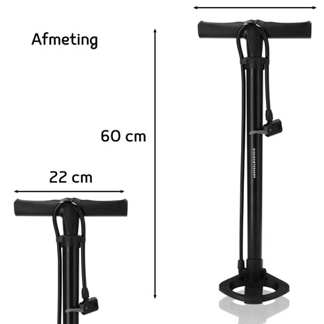 Discountershop Bicycle Floor Pump without Pressure Gauge - Suitable for All Valves - Double Pump Head - Ideal for Road Bike, Ball & Airbed - 12 Bar - Black Discountershop Bicycle Floor Pump without Pressure Gauge - Suitable for All Valves - Double Pump Head - Ideal for Road Bike, Ball & Airbed - 12 Bar - Black