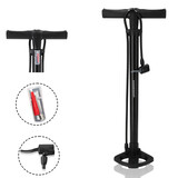 Discountershop Fietspomp zonder Drukmeter - Staande Pomp met Dubbele Pompkop - Geschikt voor Alle Ventielen - Ideaal voor Racefiets, Bal en Luchtbed - 12 Bar