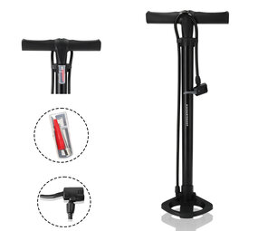 Discountershop Fietspomp zonder Drukmeter - Staande Pomp met Dubbele Pompkop - Geschikt voor Alle Ventielen - Ideaal voor Racefiets, Bal en Luchtbed - 12 Bar Discountershop Fietspomp zonder Drukmeter - Staande Pomp met Dubbele Pompkop - Geschikt voor Alle Ventielen - Ideaal voor Racefiets, Bal en Luchtbed - 12 Bar