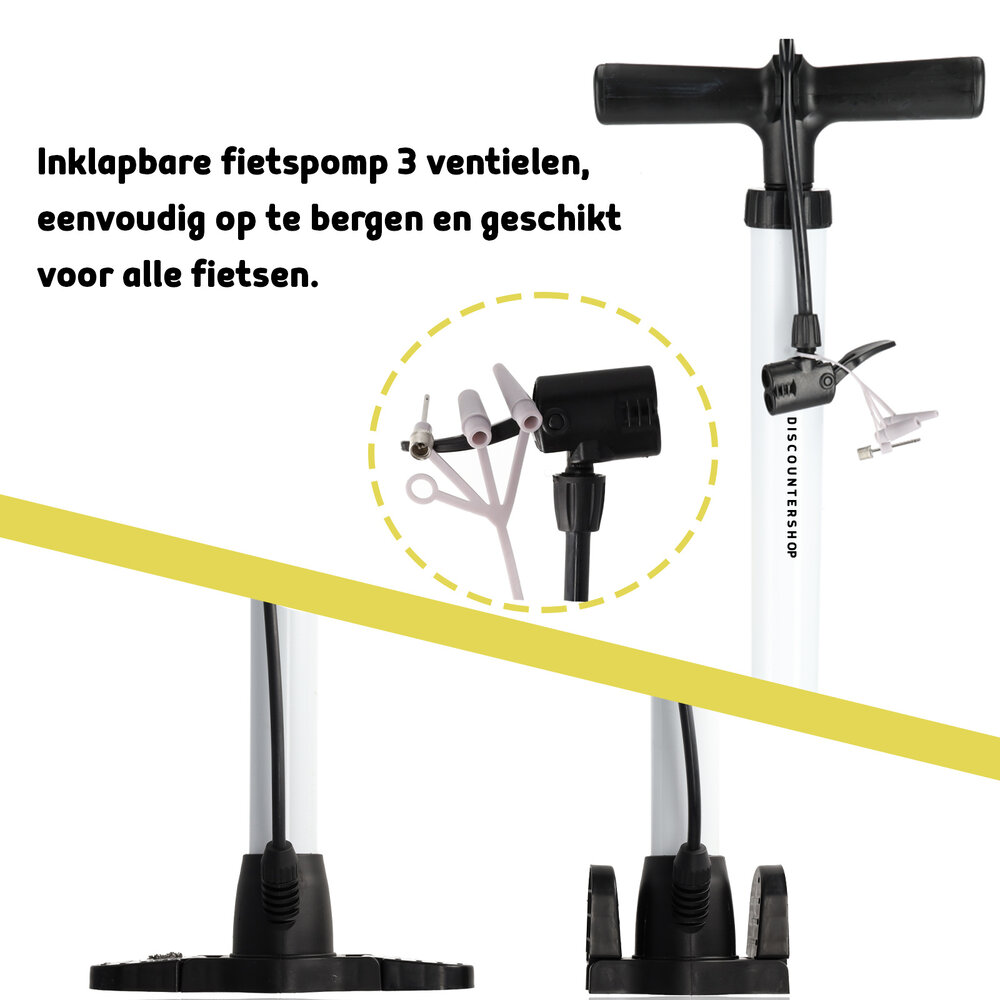 Merkloos Fietspomp zonder Drukmeter - Max. Druk:12 bar - Inclusief Adapters - Bandenpomp - Essentieel Fietsaccessoire Merkloos Fietspomp zonder Drukmeter - Max. Druk:12 bar - Inclusief Adapters - Bandenpomp - Essentieel Fietsaccessoire