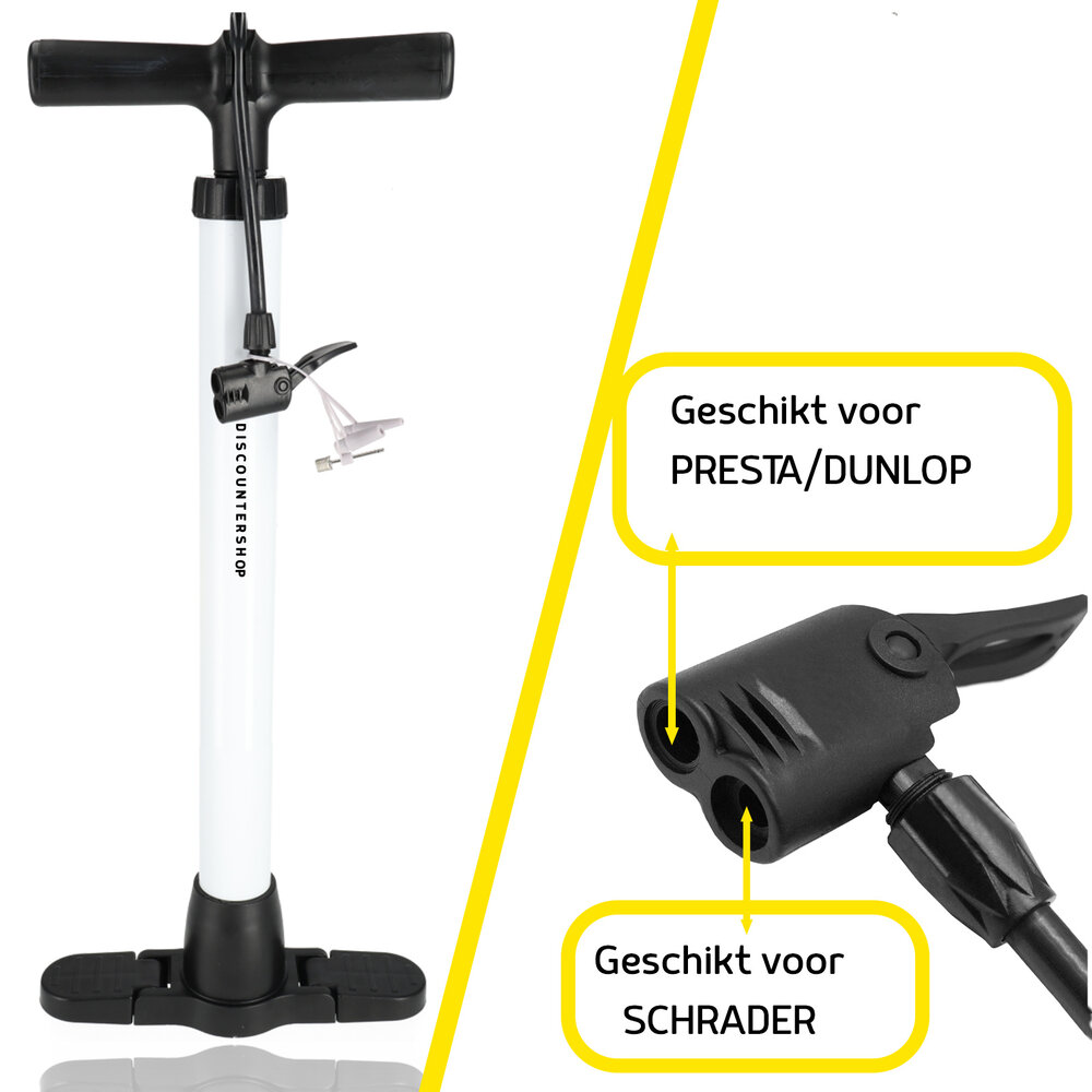Merkloos Fietspomp zonder Drukmeter - Max. Druk:12 bar - Inclusief Adapters - Bandenpomp - Essentieel Fietsaccessoire Merkloos Fietspomp zonder Drukmeter - Max. Druk:12 bar - Inclusief Adapters - Bandenpomp - Essentieel Fietsaccessoire