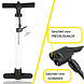 Merkloos Bicycle pump without pressure gauge - Max. Pressure: 12 bar - Includes Adapters - Tire Inflator - Essential Bicycle Accessory