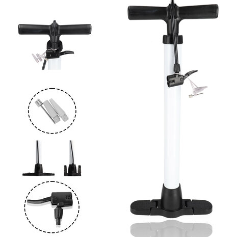 Merkloos Fietspomp zonder Drukmeter - Max. Druk:12 bar - Inclusief Adapters - Bandenpomp - Essentieel Fietsaccessoire Merkloos Fietspomp zonder Drukmeter - Max. Druk:12 bar - Inclusief Adapters - Bandenpomp - Essentieel Fietsaccessoire