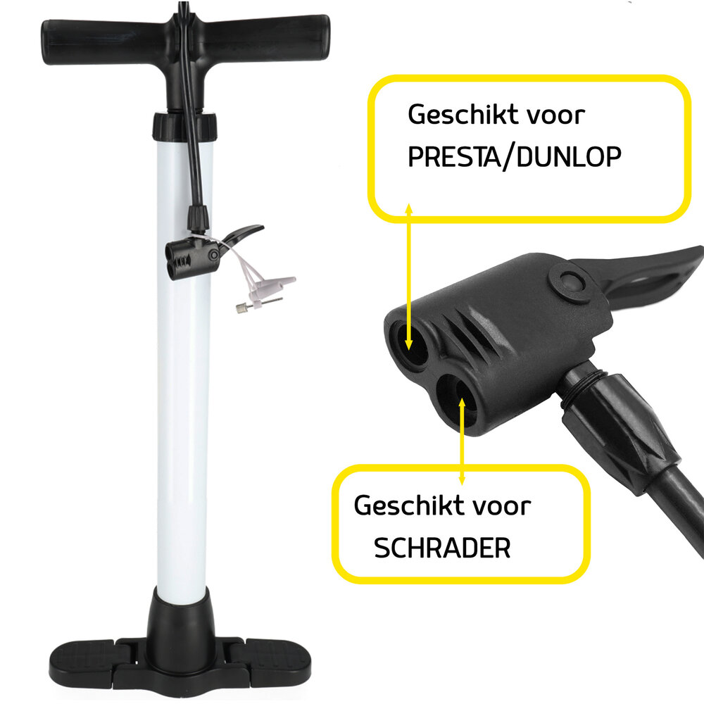 Merkloos Fietspomp zonder Drukmeter - Max. Druk:12 bar - Inclusief Adapters - Bandenpomp - Essentieel Fietsaccessoire Merkloos Fietspomp zonder Drukmeter - Max. Druk:12 bar - Inclusief Adapters - Bandenpomp - Essentieel Fietsaccessoire