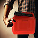 Discountershop Fuel Jerry Can 5 Liter - With Pouring Spout - Red Gasoline can -  Polyethylene Plastic Plastic Jerry Can - Heavy Duty