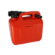 Discountershop Fuel Jerry Can 5 Liter - With Pouring Spout - Red Gasoline can -  Polyethylene Plastic Plastic Jerry Can - Heavy Duty