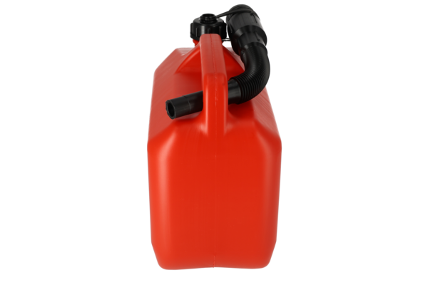 Discountershop Fuel Jerry Can 5 Liter - With Pouring Spout - Red Gasoline can -  Polyethylene Plastic Plastic Jerry Can - Heavy Duty
