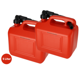 Discountershop Kunststof Brandstof Jerrycan - 5 Liter elk - Rood - Polyethylene Benzinekan - met Schenktuit en Kraan - Voor Gasoline, Diesel, Petrol & Meer Discountershop Kunststof Brandstof Jerrycan - 5 Liter elk - Rood - Polyethylene Benzinekan - met Schenktuit en Kraan - Voor Gasoline, Diesel, Petrol & Meer