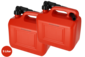 Fuel Jerry Can 5 Liter - Set of 2 - Red Gasoline Can with Pouring Spout - Plastic Plastic Jerry Can with Lockable Hood Fuel Jerry Can 5 Liter - Set of 2 - Red Gasoline Can with Pouring Spout - Plastic Plastic Jerry Can with Lockable Hood