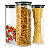 Discountershop Glazen Voorraadpotten 1050ML - Set van 3  | BPA-vrij | Bewaarpot voor o.a. Pasta, Rijst, Koffie Discountershop Glazen Voorraadpotten 1050ML - Set van 3  | BPA-vrij | Bewaarpot voor o.a. Pasta, Rijst, Koffie