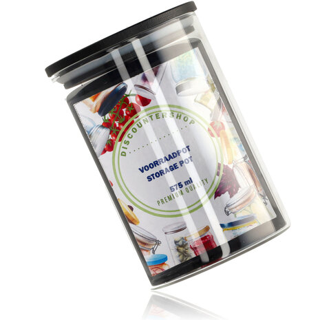 Discountershop Glass Storage Jar 575ML | BPA-free | Airtight Lid | Kitchen Storage