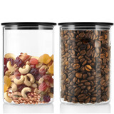 Discountershop Glazen Voorraadpotten - Set van 2 - 575ml Elk | BPA-vrij | Opbergcontainers met Luchtdicht Bamboe Deksel Discountershop Glazen Voorraadpotten - Set van 2 - 575ml Elk | BPA-vrij | Opbergcontainers met Luchtdicht Bamboe Deksel