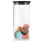 Discountershop Glass Storage Jar 800ML | BPA-free Airtight Kitchen Jar with Bamboo Lid | Dishwasher safe Discountershop Glass Storage Jar 800ML | BPA-free Airtight Kitchen Jar with Bamboo Lid | Dishwasher safe