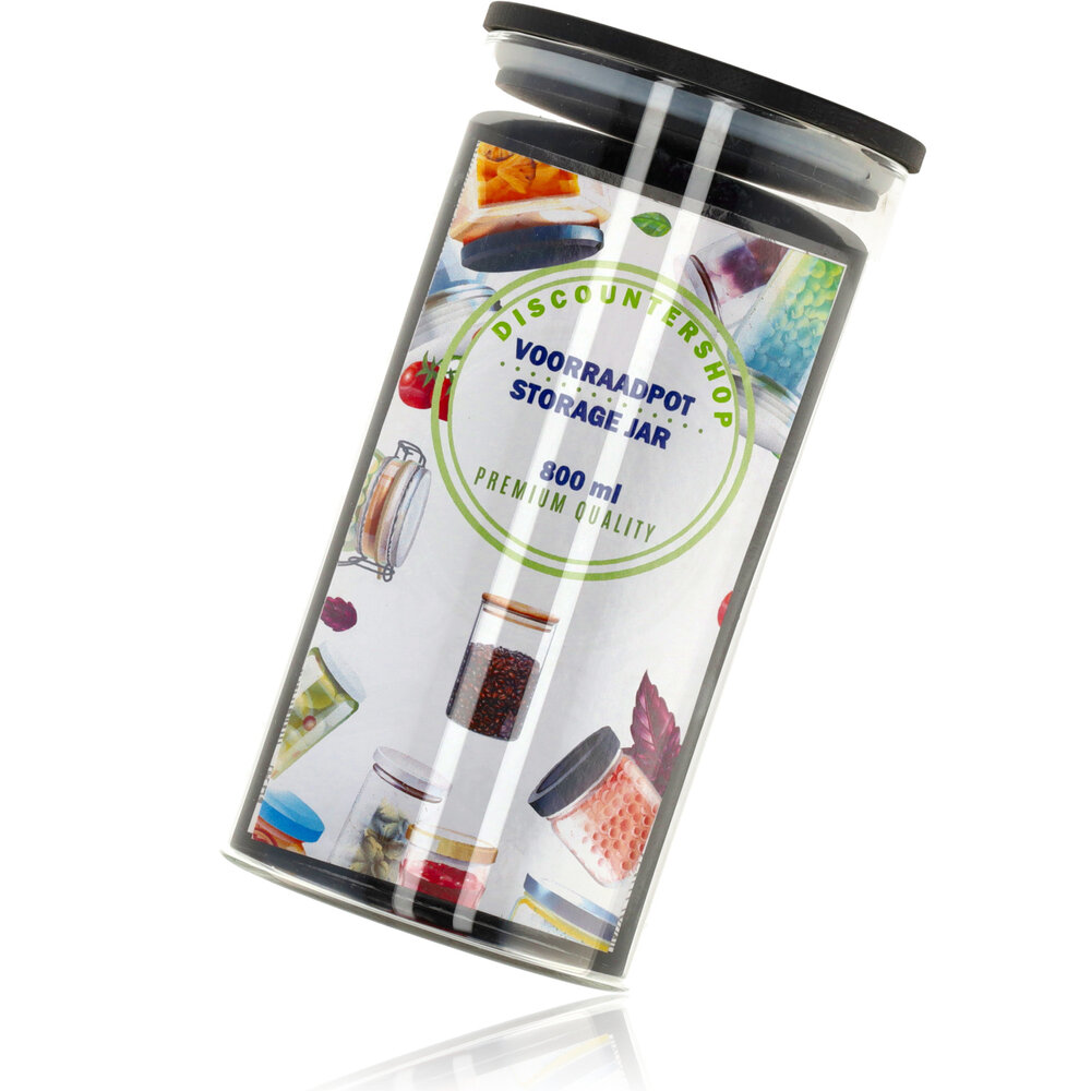 Discountershop Glass Storage Jars 800ML - Set of 2 | BPA Free & Dishwasher Safe | Airtight Kitchen Storage Jars with Bamboo Lid Discountershop Glass Storage Jars 800ML - Set of 2 | BPA Free & Dishwasher Safe | Airtight Kitchen Storage Jars with Bamboo Lid