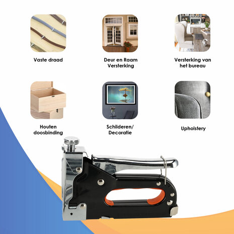 Discountershop Set van 5 Nietpistolen | Heavy Duty Nietmachine | 5000 Nietjes Inclusief | Nietpistool Voor Hout, Stoffering en DIY Projecten Discountershop Set van 5 Nietpistolen | Heavy Duty Nietmachine | 5000 Nietjes Inclusief | Nietpistool Voor Hout, Stoffering en DIY Projecten